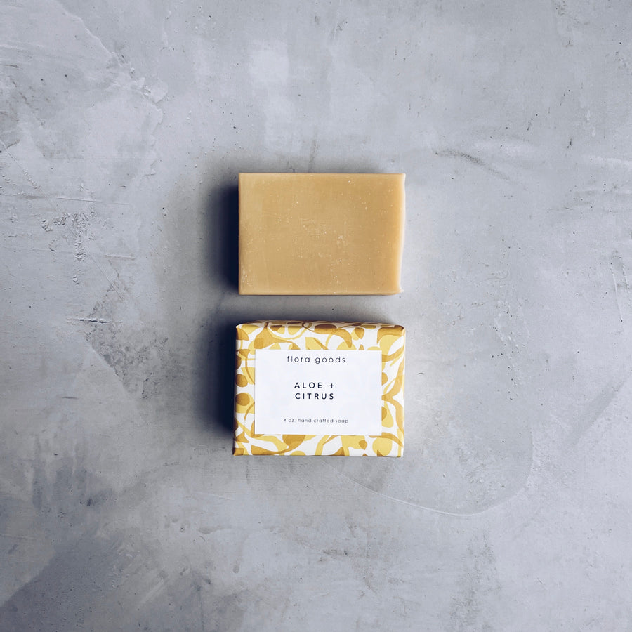 aloe + citrus cold process soap | flora goods