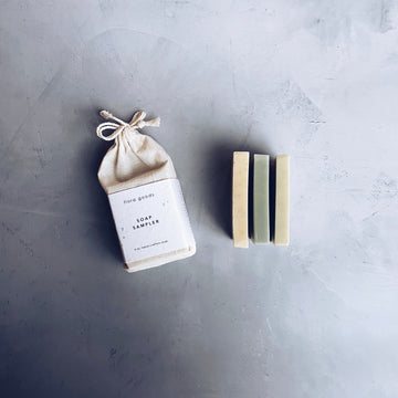 SOAP SAMPLER SET with plantable seed paper label | flora goods